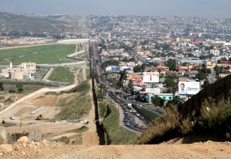 The border between the US and Mexico